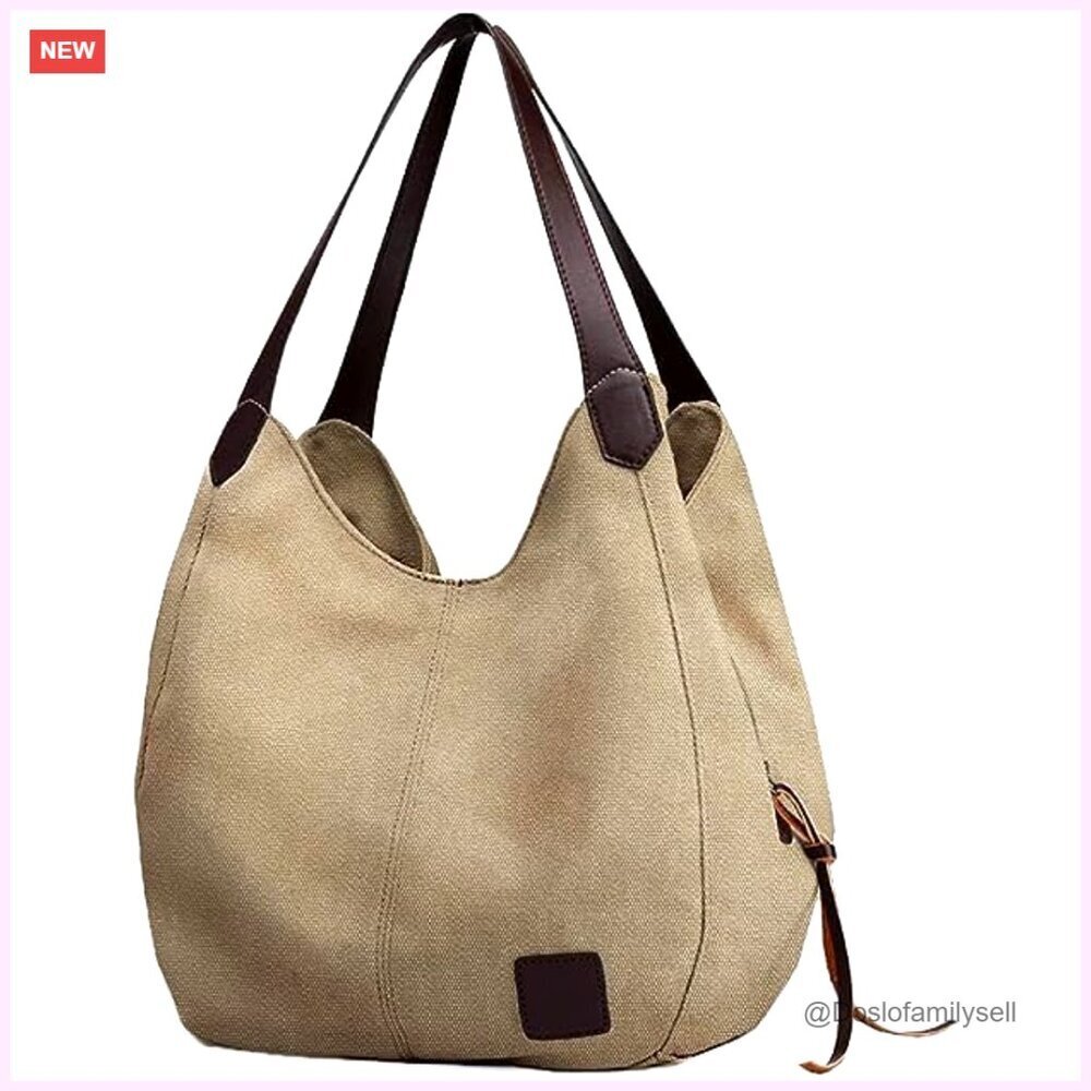 Canvas Hobo Purse with Multi Pocket Design for Daily Use